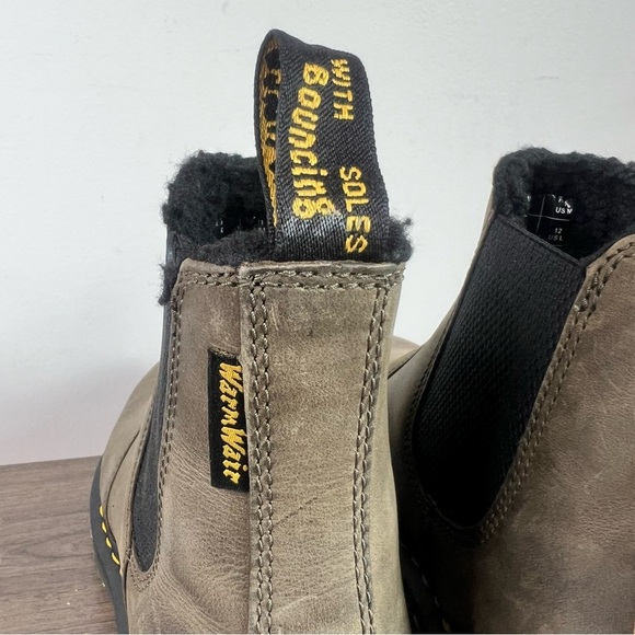 Dr. Martens 2976 Fleece Lined Olive Unisex Chelsea Boot Size 11 or 12 SKU#241009 - Picture 5 of 11